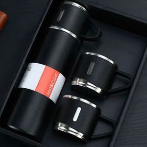 I pc business Thermal Mug, Stainless Steel insulated bottle with 3 pcs tea cups